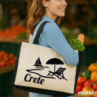Jutetasche Crete Griechenland 21 Liter Black