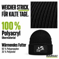 Beanie mit Patch Crete Griechenland Black