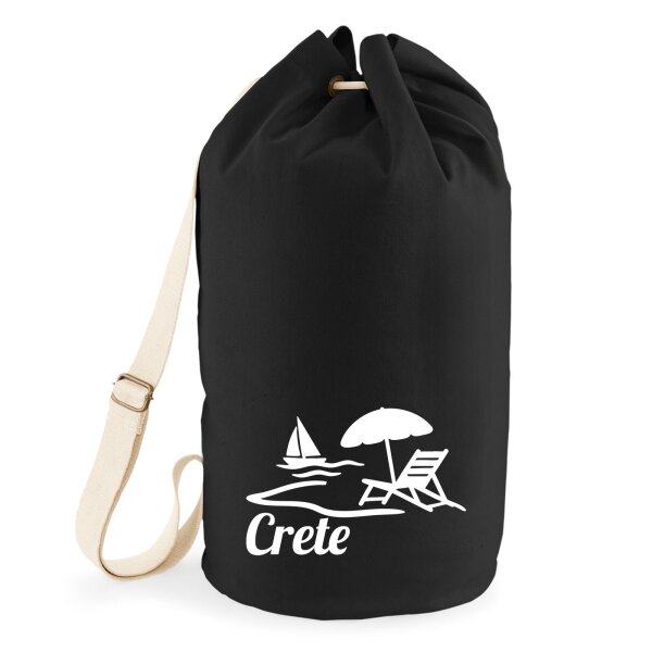 Seesack Crete Griechenland 20 Liter Black