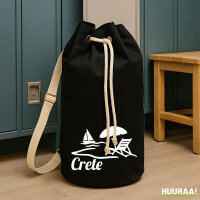 Seesack Crete Griechenland 20 Liter Rucksack Black
