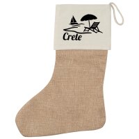 Weihnachtsstrumpf Crete Griechenland Beige