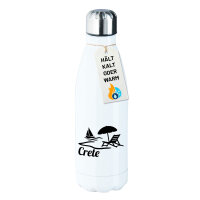 Edelstahl-Trinkflasche Crete Griechenland 500ml...