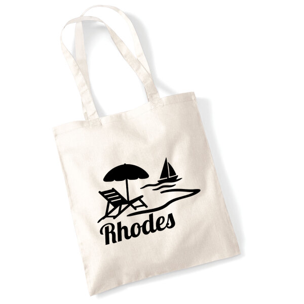 Jutebeutel Rhodes Griechenland 10 Liter