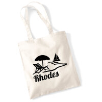 Jutebeutel Rhodes Griechenland 10 Liter