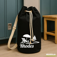 Seesack Rhodes Griechenland 20 Liter Rucksack Black