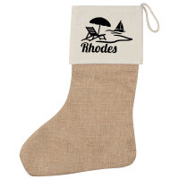 Weihnachtsstrumpf Rhodes Griechenland Beige