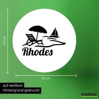 Aufkleber Rhodes Griechenland 10cm Sticker