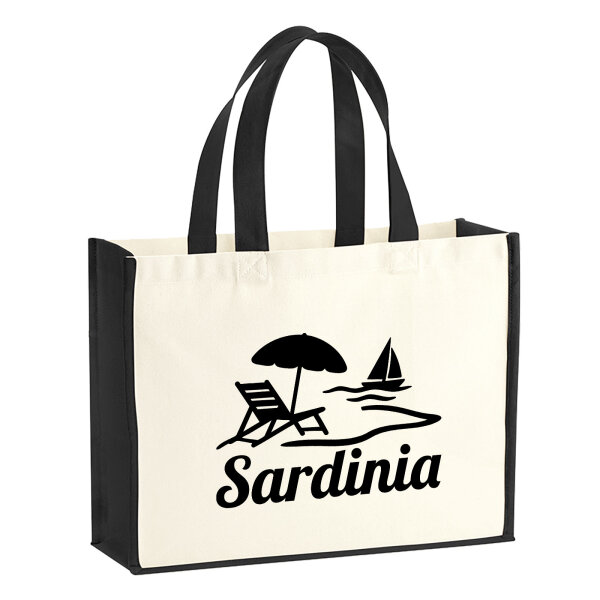 Jutetasche Sardinia Italien 21 Liter Black