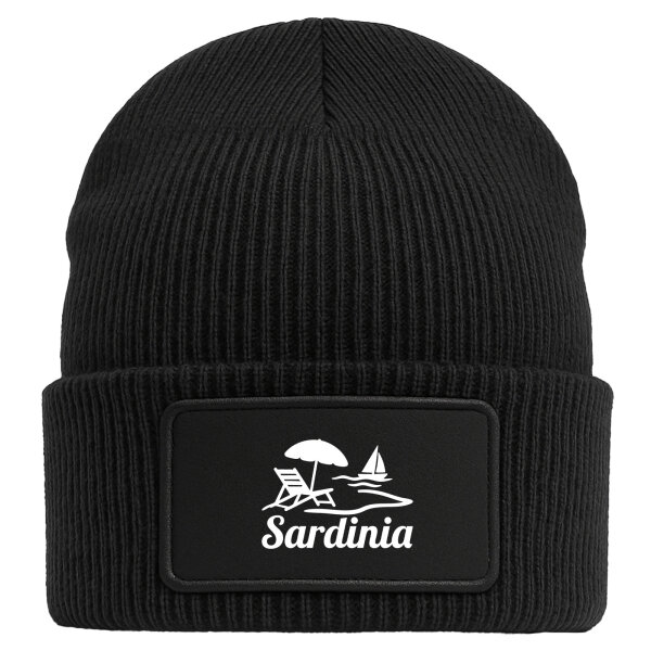 Beanie Sardinia Italien Black Mütze