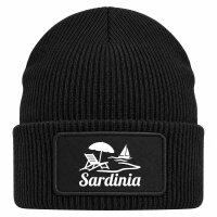 Beanie mit Patch Sardinia Italien Black