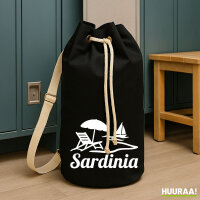 Seesack Sardinia Italien 20 Liter Rucksack Black