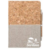 Notizbuch A5 Sardinia Italien 80 Blatt inkl. Kugelschreiber