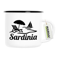 Emaille Tasse Sardinia Italien 300ml Vintage Emaille Becher