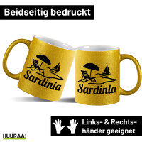 Glitzertasse Sardinia Italien 330ml
