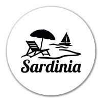 Aufkleber Sardinia Italien 10cm Sticker