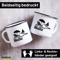 Emaille Tasse Malta Malta 300ml Vintage Emaille Becher