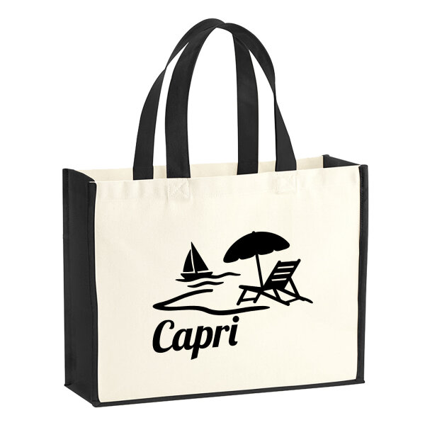 Jutetasche Capri Italien 21 Liter Black