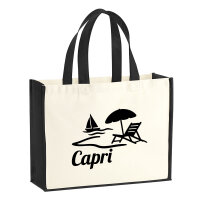 Jutetasche Capri Italien 21 Liter Black