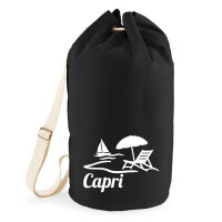 Seesack Capri Italien 20 Liter Rucksack Black