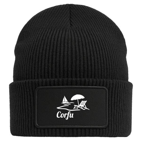Beanie Corfu Griechenland Black Mütze