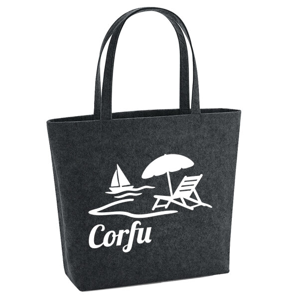 Filzshopper Corfu Griechenland 22 Liter Filztasche