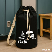 Seesack Corfu Griechenland 20 Liter Rucksack Black