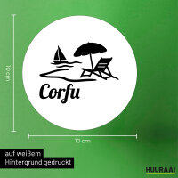 Aufkleber Corfu Griechenland 10cm Sticker