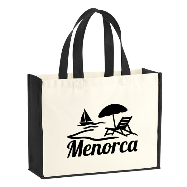 Jutetasche Menorca Spanien 21 Liter Black