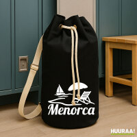 Seesack Menorca Spanien 20 Liter Rucksack Black