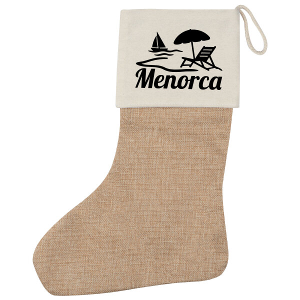 Weihnachtsstrumpf Menorca Spanien Beige