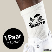 Socken Menorca Spanien Größe 37/46 White Motiv Tennissocken