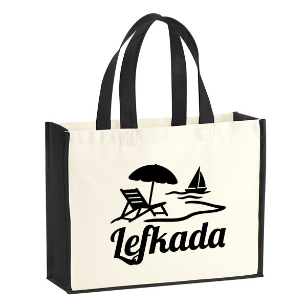 Jutetasche Lefkada Griechenland 21 Liter Black