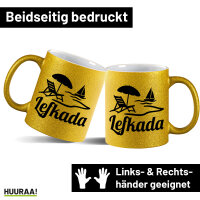 Glitzertasse Lefkada Griechenland 330ml