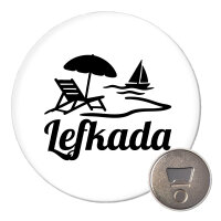 Magnet Lefkada Griechenland 59mm Kühlschrankmagnet Flaschenöffner