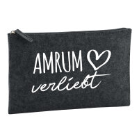 Kulturbeutel Amrum verliebt 1 Liter Filz Charcoal...