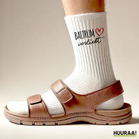 Socken Baltrum verliebt Größe 37/46 White Motiv Tennissocken