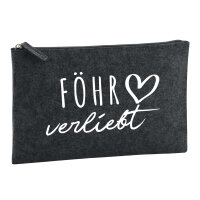 Kulturbeutel Föhr verliebt 1 Liter Filz Charcoal...