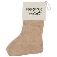 Weihnachtsstrumpf Norderney verliebt Beige