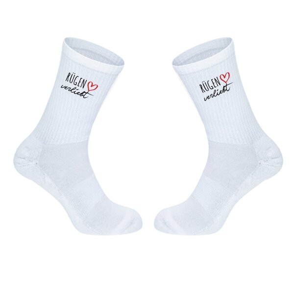 Unisex Socken Rügen verliebt Baumwolle
