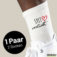 Socken Sylt verliebt Größe 37/46 White Motiv Tennissocken