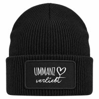 Beanie mit Patch Ummanz verliebt Black