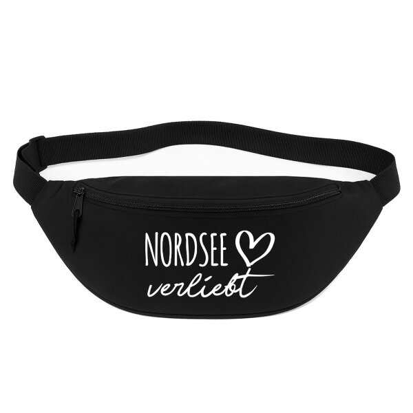 Bauchtasche Nordsee verliebt 2,5 Liter Black Crossbody Bag