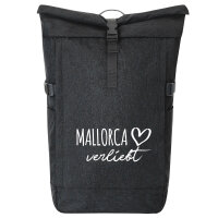 Kurierrucksack Mallorca verliebt 30-44 Liter Black Melange