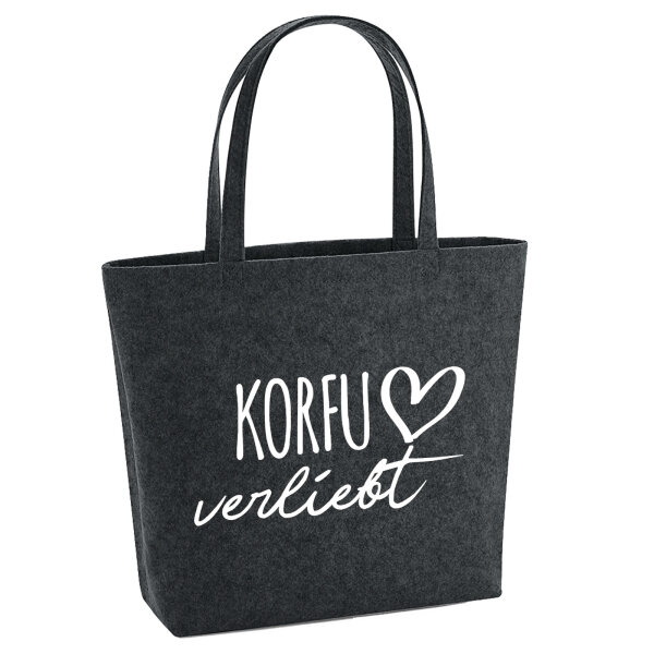Filzshopper Korfu verliebt 22 Liter Filztasche