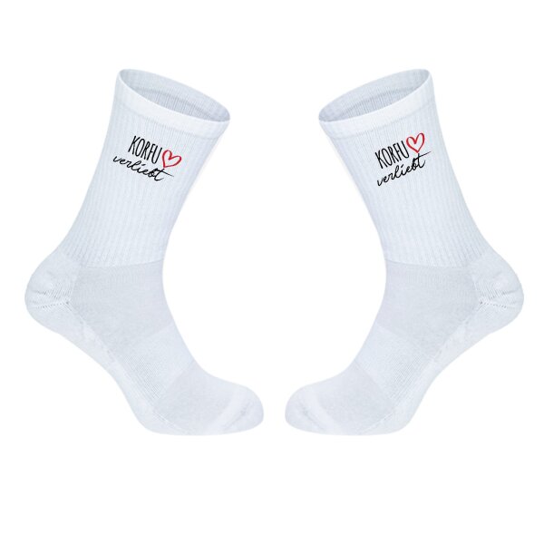 Unisex Socken Korfu verliebt Baumwolle