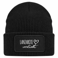 Beanie mit Patch Lanzarote verliebt Black