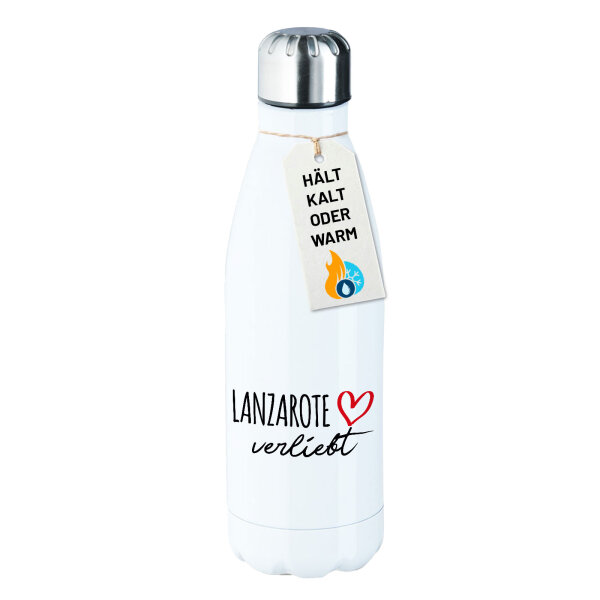 Edelstahl-Trinkflasche Lanzarote verliebt 500ml Wasserflasche