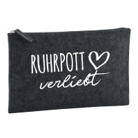 Kulturbeutel Ruhrpott verliebt 1 Liter Filz Charcoal...