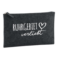 Kulturbeutel Ruhrgebiet verliebt 1 Liter Filz Charcoal...