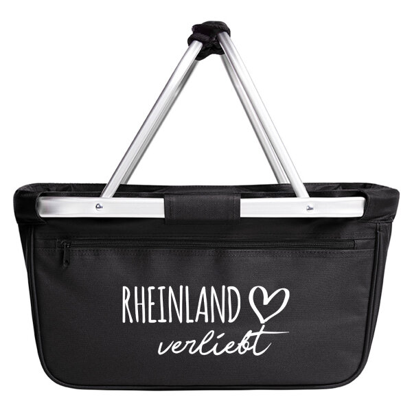 Einkaufskorb faltbar Rheinland verliebt 20 Liter Tragekorb Black